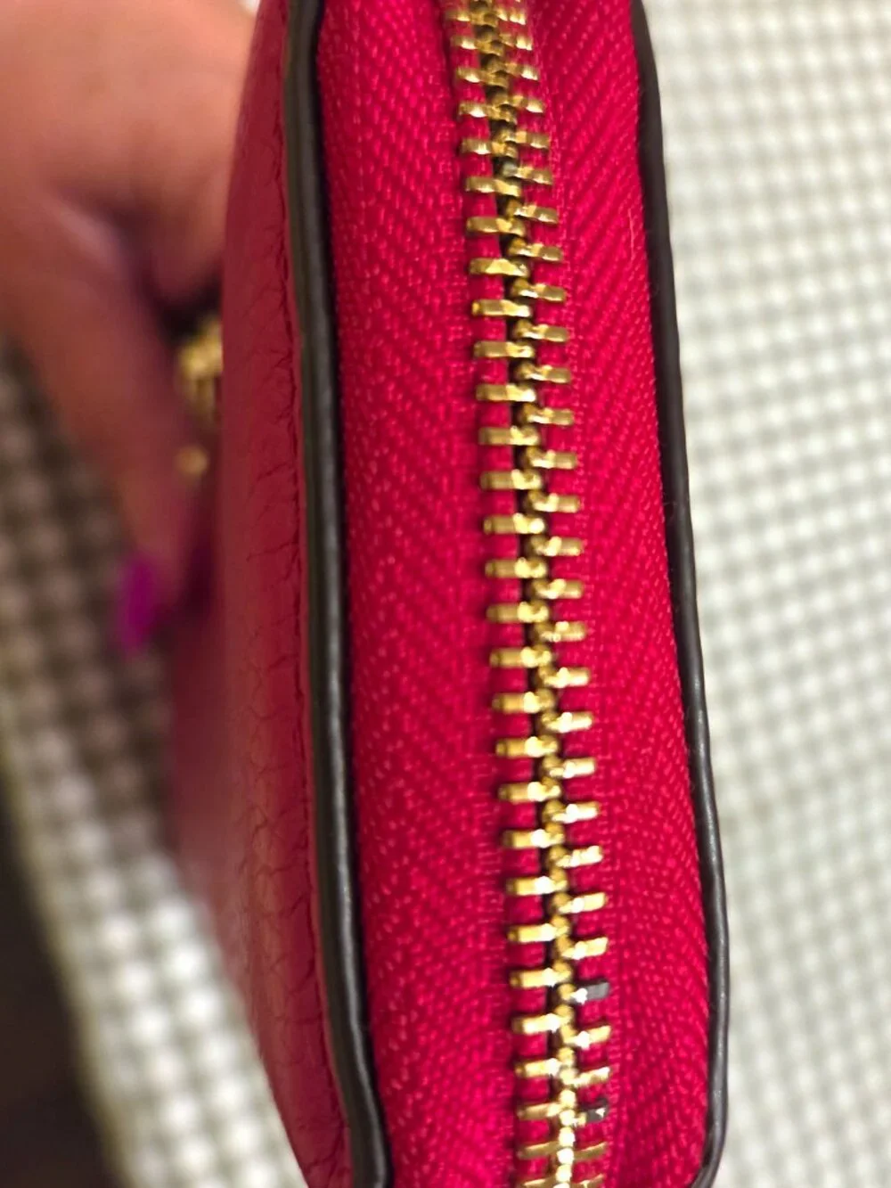 Michael Kors Jet Set Continental Wallet - Red _GUC
